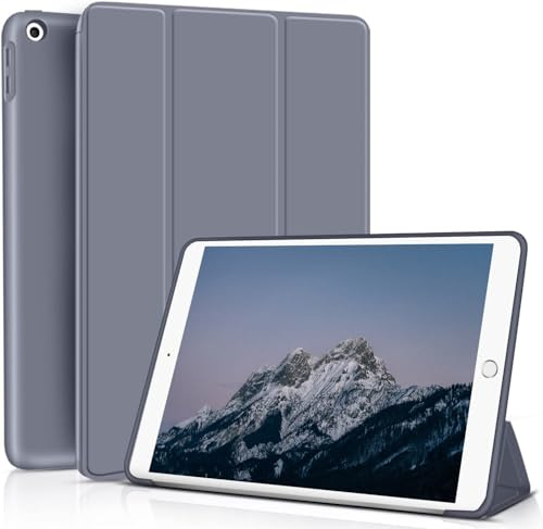 ZOYU Hülle mit Stifthalte für iPad 9./8./7. Generation 10,2 2021/2020/2019 | Hülle für iPad 10,2 Zoll 9/8/7 Gen, Automatischer Schlaf/Aufwachen, Slim Smart Folio Schutzhülle, Leichter, Violett