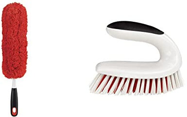OXO Good Grips Microfibre Hand Duster & Good Grips All-Purpose Scrub Brush