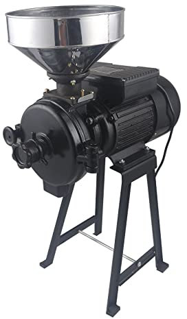SHZICMY Moulin à céréales électrique - 2200 W - Pour céréales, ménage, riz, blé, grains de soja - Avec entonnoir