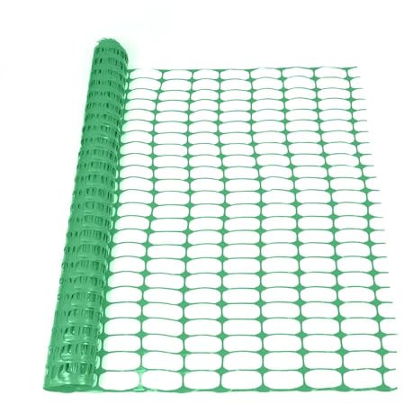 KARAT Barrière en Rouleau Chester, Filet de sécurité en Plastique réutilisable, Filet Robuste de signalisation et de Protection, Clôture de Construction, Grillage enclos Vert 30 m L x 1 m H, 100g/m²