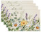 Tarklanda Blume Platzsets 4er Set Gänseblümchen Lavendel Platzsets Floral Eukalyptus Tischsets Frühlings Platzdeckchen Urlaub Dekor für Küche Esstisch Party 30 x 45cm