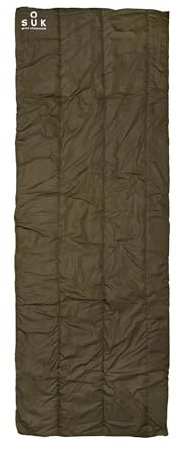 SOUK ONE Premium Deckenschlafsack Schlafsack 70x190cm für Erwachsene Camping Wandern Reisen Couch (Khaki Schwarz)