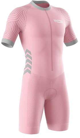 Traje de Triatlón Hombres,Conjunto de Traje de triatlón de Manga Corta para Hombre,Traje de Ciclismo de Secado rápido MTB Mono Racing,Ciclismo, natación (Typ-1,M)