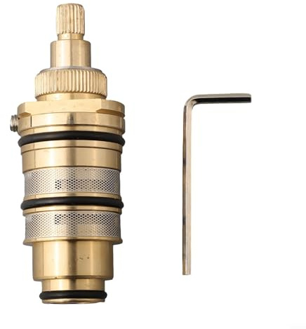 Cartouche thermostatique en laiton, vanne de contrôle de température universelle pour une utilisation dans les mélangeurs thermostatiques intégrés et les douches de type barre