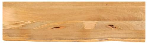vidaXL Tischplatte, Holzplatte mit Baumkante, Massivholzplatte für Esstisch Couchtisch, Ersatztischplatte, 100x30x2,5cm Massivholz Mango