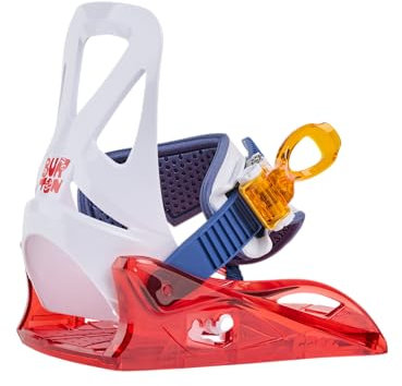 Burton Fijaciones de snowboard Grom Disc para niños, rojo/multicolor, M