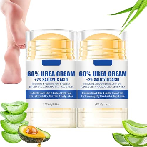 2 pezzi, crema per piedi molto secchi, idratante e anti-cracking foot, contiene crema urea, crema intensiva anti-cornea, ammorbidisce la pelle, crema per il piede e il balsamo per alleviare il prurito