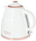 HOMCOM Electric Kettle 1.7L, Fast Boil, 3kW Cordless Water Kettle with Removable Washable Anti-scale Filter, UK Otter Thermostat, Auto Shut-off, 360° Swivel, BPA Free, Cream White Water Ripple Texture