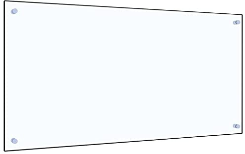 Myheimly Küchenrückwand Spritzschutz Fliesenspiegel Glasplatte Rückwand Herdspritzschutz Wandschutz Herd Küche Hartglas Transparent,100 x 50 cm
