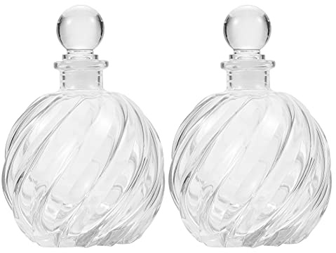 HAWILLOSCH Botellas Difusoras De Vidrio 250 Ml para Aceites Esenciales Multifuncionales, Frascos De Boca Pequeña Reutilizables para Decoración Hogar, Dormitorio y Apertura De Casa, Pack De 2 Piezas