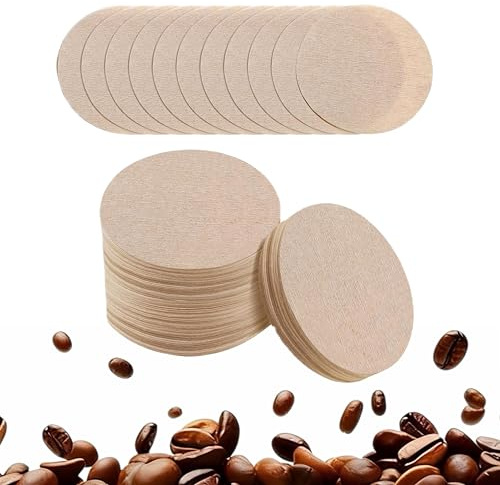 600 PCS Unbleached Coffee Filter Papers for Aeropress, 64mm/2.5 Natural Brown Round Filters, Odourless & Perfect Fit, Eco-Friendly Packaging, Compatible with Aeropress Coffee Makers