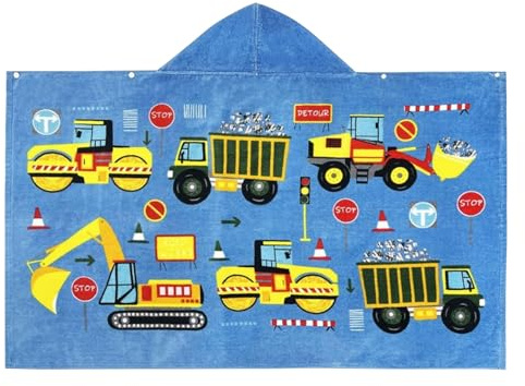 Asciugamani da bagno per bambini - Panno morbido altamente assorbente | Asciugamani da bagnoo per bambini | Con design del veicolo bambeni da bagno poncho per piscina e viaggi 127x76 cm
