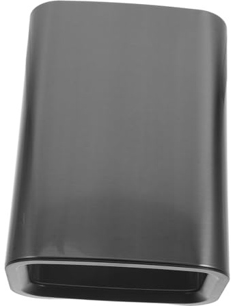 FIXOSHEE Papelera De Acero Inoxidable 8l Sin Tapa Cubo Doble Interior Acero Negro Titanio Sistema Bolsa Oculta Baño Cocina Sala Multifuncional