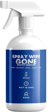 Spray Wipe Gone Graffiti Remover Professional Non-Toxic Formula for Brick, Concrete, Metal, Wood, Stone, Glass, Tiles