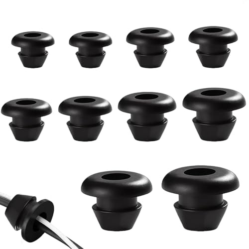 100 piezas de cable de goma, protección de cable con tapones de goma, tapones de goma, sello de conductor eléctrico en anillo, cable de goma impermeable para cables para la protección de cables y