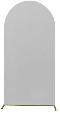 Bröllopsbågsöverdrag bakgrundsduk med båge för bröllopsdekoration, mycket elastisk, för födelsedagsfester, ceremonier och banketter (grå, 120 x 50 cm)