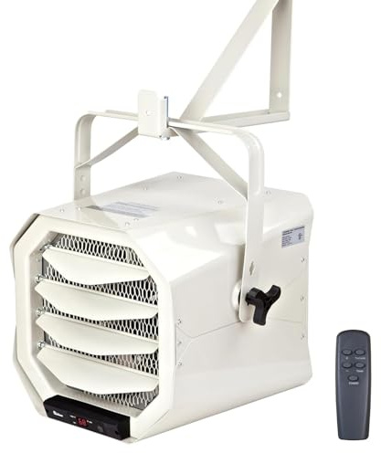 DR. INFRARED HEATER DR-910F 10,000-Watt 240V Heavy-Duty Hardwired Shop Garage Heater Wall/Ceiling Mounted with Remote Controlled Thermostat