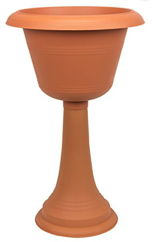 Form Plastic Eleganter Pflanzpokal Amphore Pflanzgefäß hoch Terracotta H 58,5 cm Blumentopf