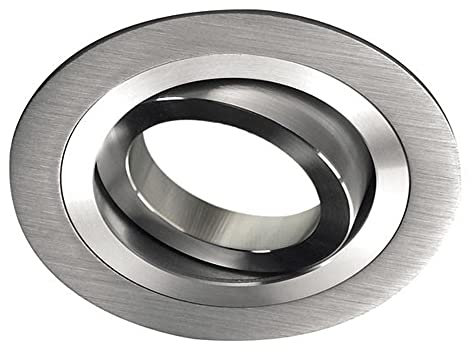 10 pcs Wonderlamp - Spot Encastré Rond classique avec support d'ampoule GU10, Angle d'inclinaison 30°, Ø9,3x2,5 cm, Aluminium