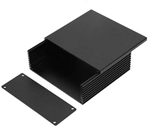 Custodia per Circuiti Stampati in Alluminio Scatola di Raffreddamento per Strumenti PCB Custodia per Progetti Elettronici 40 * 110 * 100mm, Nero