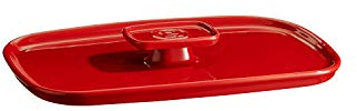 Tapa para plato de horno, 25 x 18 x 3 cm, rojo grande