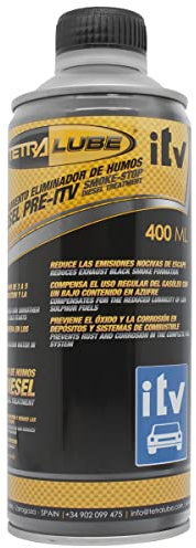 TETRA LUBE Tratamiento Pre ITV Diésel. 400ml. Cuidado del Motor. Eliminador de Humos Motores Diésel. Producto Fabricado en España 100%.