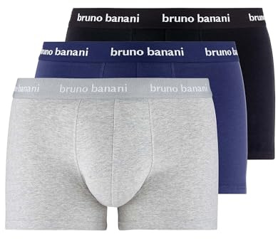 bruno banani Boxershorts Herren Lusty Baumwolle ohne Eingriff - 3er Pack | Weiche Baumwolle, Komfortbund ohne störende Nähte, Memory-Effekt für Formstabilität, atmungsaktiv im 3er Set