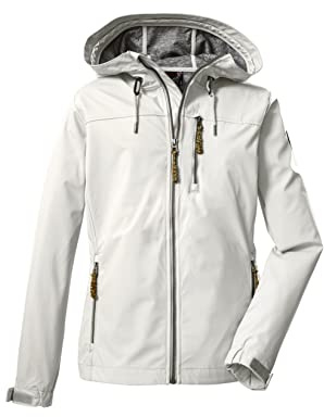 G.I.G.A. DX Softshelljacka/utomhusjacka med huva GS 97 WMN SFTSHLL JCKT, 38, bruten vit, 38392-000