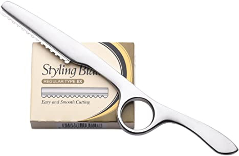 Styling Razor Silver + 10 original Blade Thinning Shaper Friseur Styling Messer. Effiliermesser