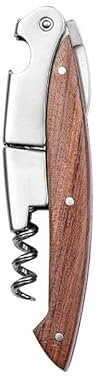 Sacacorchos multifuncional de acero inoxidable con funda de cuero, el mejor juego de herramientas de cocina con abridor de botellas, abrelatas y abridor de vino