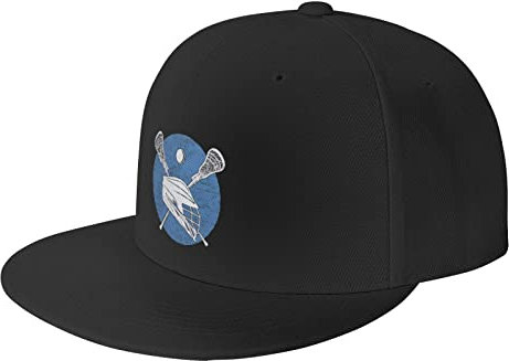 385 Baseballkappe Gekreuzte Lacrosse Sticks Trucker-Kappe Gebogen Krempe Baseballkappe Für Herren Damen Sonnenschutz Unisex Mütze, Für Herren, Reisen, Wandern