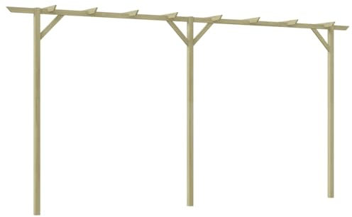 Camerina Pergola de Jardin 400 x 40 x 205 cm Bois,Pergola Jardin Exterieur,Tuteur Plante Grimpante Treillis