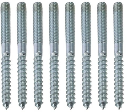 Stockschrauben, 8 Stück, 50 mm/90 mm/70 mm/60 mm, rostfrei, M10/M6 Doppelkopfschrauben, stabile Zink-Blechschraube
