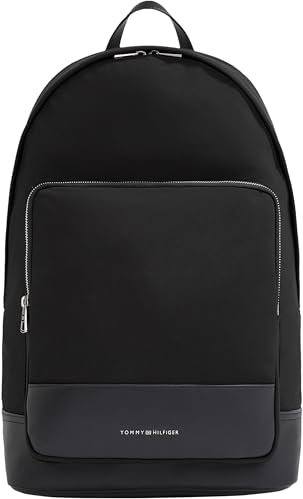 Tommy Hilfiger Herren Rucksack Business Nylon Elegant, Schwarz (Black), Einheitsgröße