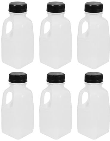 HOLIDYOYO 6 Stücke Isolierte Saft Flasche Behälter Auslaufsichere Wasser Flaschen-flachen Boden Design Für