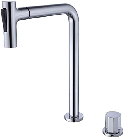 Basin Mixer Tap 2 Hole Pull Out Mixer Basin Tap Kitchen Taps Mixer Taps for Bathroom Basin Mixer Tap Bathroom Sink Chrome,Tall,Chrome,Lower