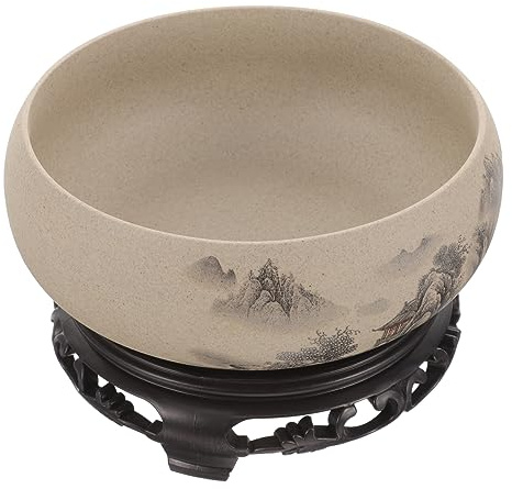 PAMINGONO Chinesisches Keramik Pflanzgefäß Für Hydrokultur Und Bonsai Blau Weiß Robust Und Vielseitig Geeignet Für Garten Und Wohnräume