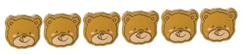 ABOOFAN 3sets Bear Shape Biscuit Jar Small Box for Cookies Sweets Cookie Tins Lids Multifunctional Candy Storage Container 2pcs*3
