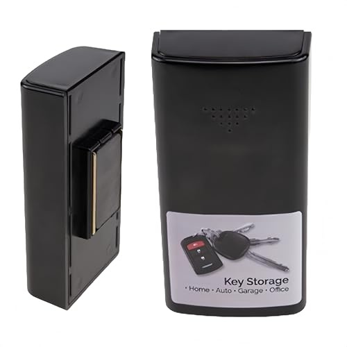 HJYDGJ 2 unidades de escondite magnético para llaves ocultas una llave al aire libre para llaves al aire libre caja magnética para llaves - Negro, Negro , 1