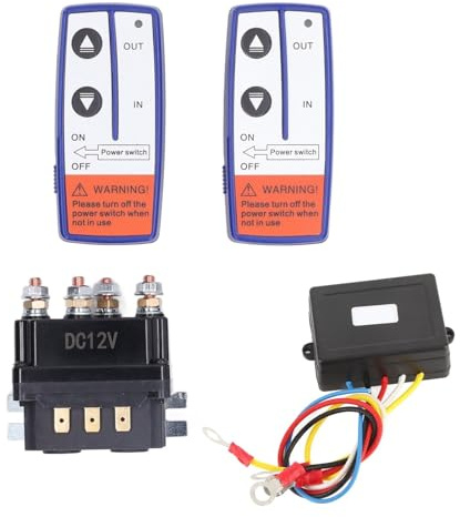 Relé de cabrestante con controlador Kit de relé de cabrestante de 12 V y 250 A con control remoto Interruptor de contactor de relé