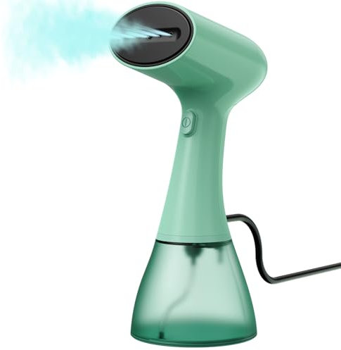 Clothes Steamer, Powerful 1800W Handheld Steamer Clothing Detachable 400ml Water Tank 20S Fast Heat-up for Wrinkle Removal, Portable Garment Steamer Iron for Home, Office & Travel, Green