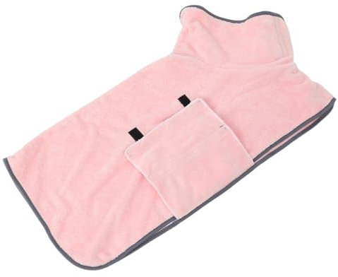 SUPVOX Bañador Absorbente para Perros y Gatos Toalla Rápido Secado para Mascotas Robe de Secado Multifuncional con y de Lavar para Baños y Cuidado de Pelaje