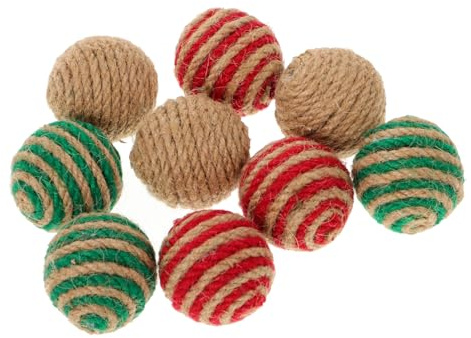 TOYANDONA 9stücke Interaktives Katzenspielzeug aus Hanfseil Lustiger Ball für Katzen mit Gemischten Farben Geeignet für Kätzchen und Katzen Vertreibt Zufällige Farbe Zufälliger Stil