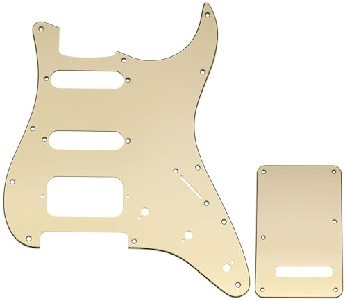 Musiclily Pro Gitarre Schlagbrett und Tremolo Abdeckung Set 3-lagig Creme | für Squier Sonic Strat HSS E-Gitarre