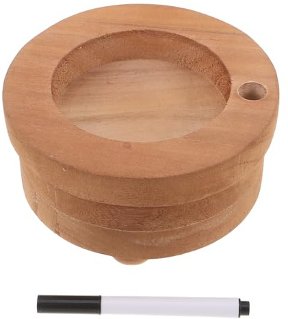 WOONEKY dispensador de portavasos de Madera Tazas portavasos para Bebidas de Fiesta de Escritorio Retro con bolígrafo Suministros de cafetería
