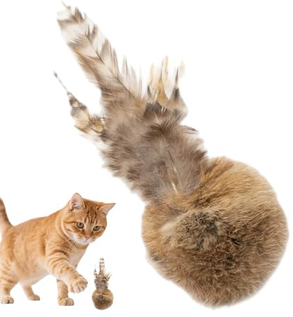 Generisk kattboll-leksak – 3 stycken självupptagningsboll – stimulerande kattleksaker, för lek, löpning, träning, utomhus, och hundar, kattungar, valpar, medelstora och