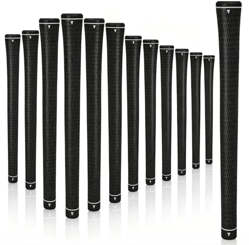 HPLSZCN Golfgriff, 13er-Set, Standard, 0.58 Zoll Kerndurchmesser, rutschfeste Gummigriffe, universelle Passform für Standard-Golfschläger-Schäfte, Allwetter-Komfortkontrolle