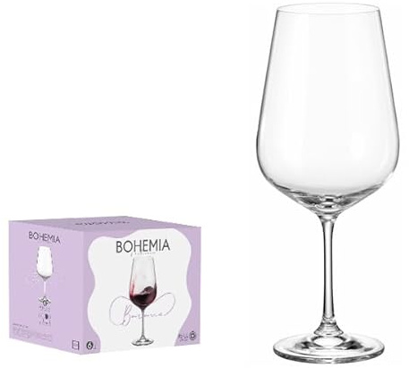 BOHEMIACOK Copa Balón Cristal Borova, 85cl, Transparente, 12 Unidades
