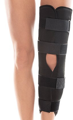 TOROS-GROUP Ortopédico Bisagra Larga Estabilizador Rótula Refuerzo De Apoyo De La Rodilla Ajustable 40 cm Negro