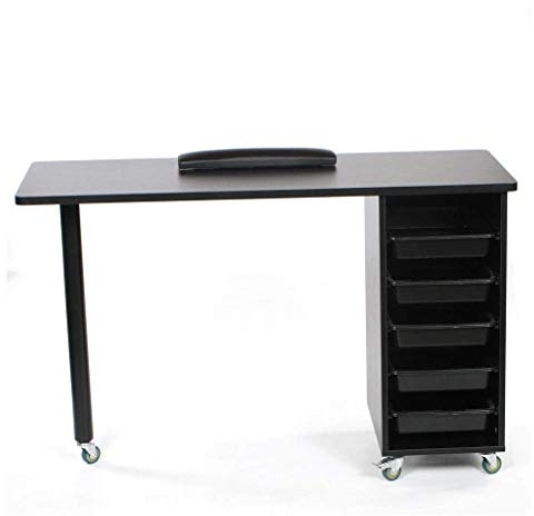 Urbanity Prime Ongle Technicien Bureau Table Salon Manucure Station de Travail Noir